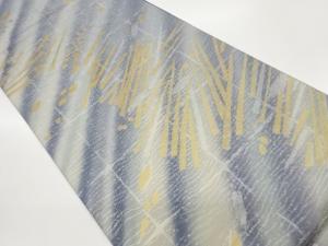 変わり格子に斜線模様織出し全通袋帯